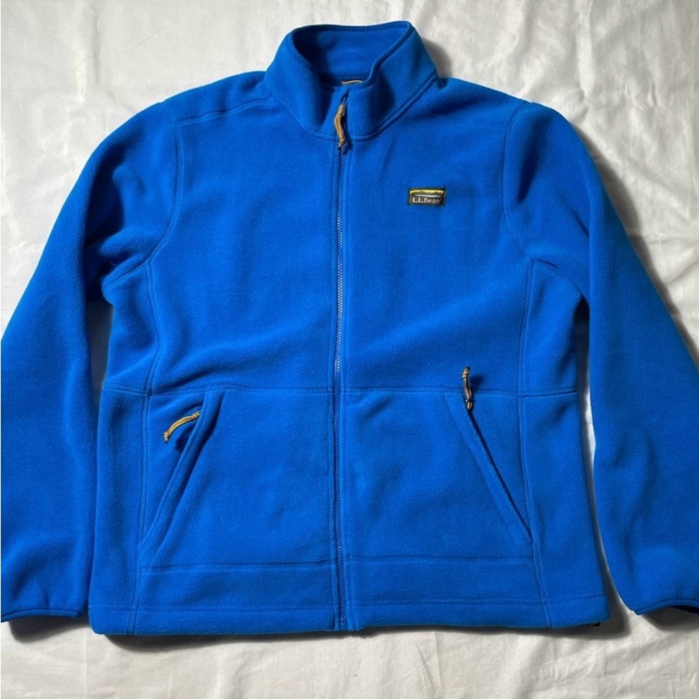 L.L Bean Full Zip up Blue fleece men’s size L Regular